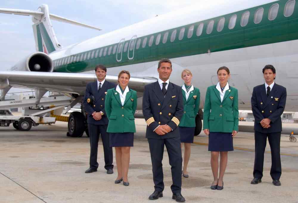 Сотрудники Alitalia Air One