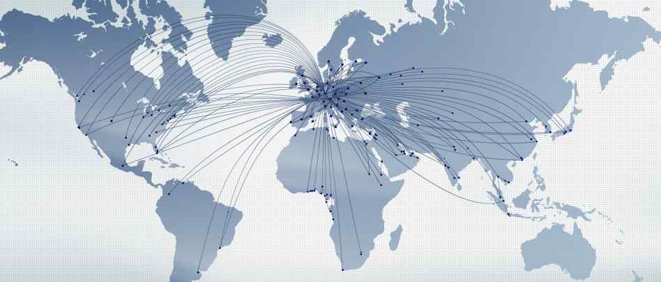 Карта полетов LuftHansa