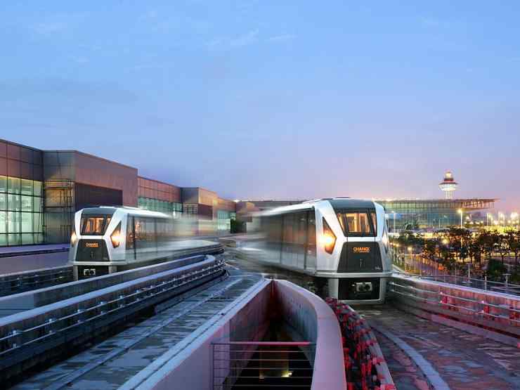 SkyTrain в аэоропорту Чанги